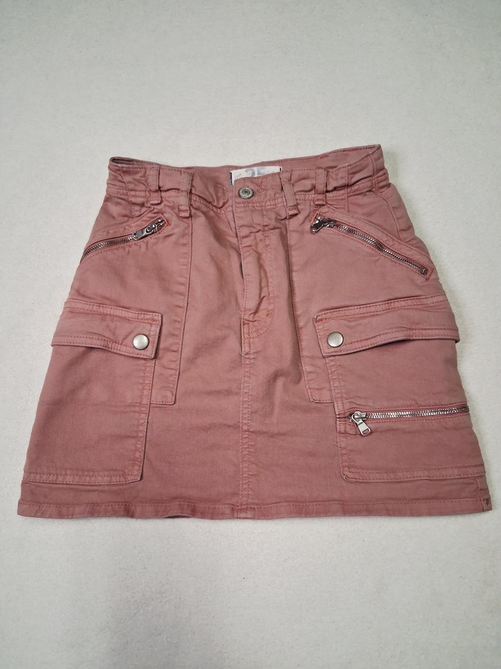 We The Free Pink Cargo Mini Skirt